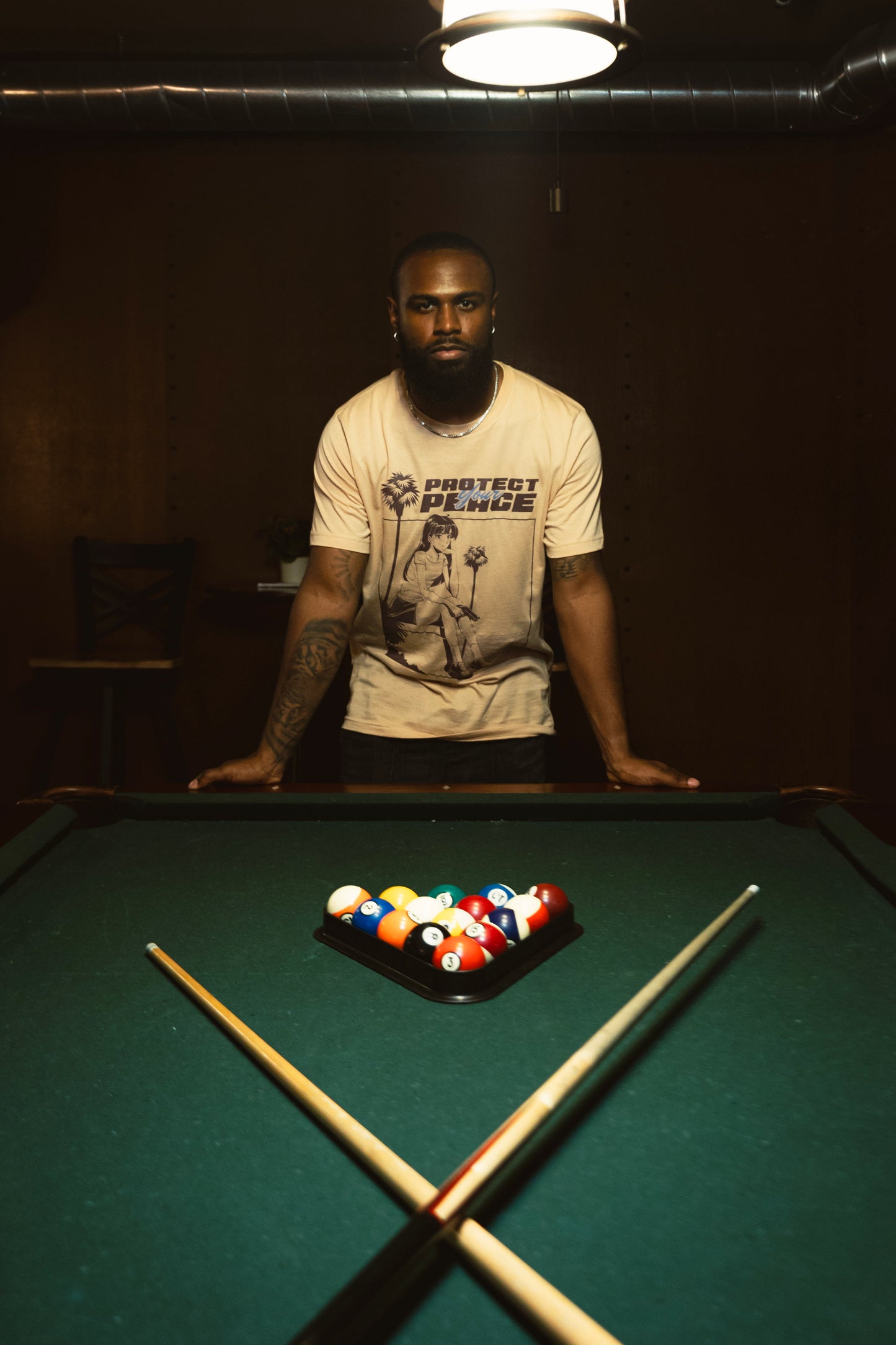 Protect Your Peace™ Anime Tee – Vintage Sand Edition