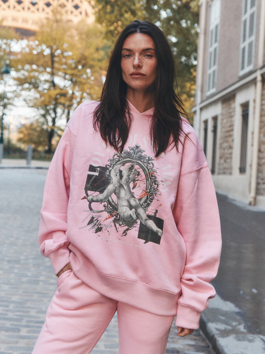 Love Doesn’t Miss™ Premium Pink Hoodie – Paris Edition