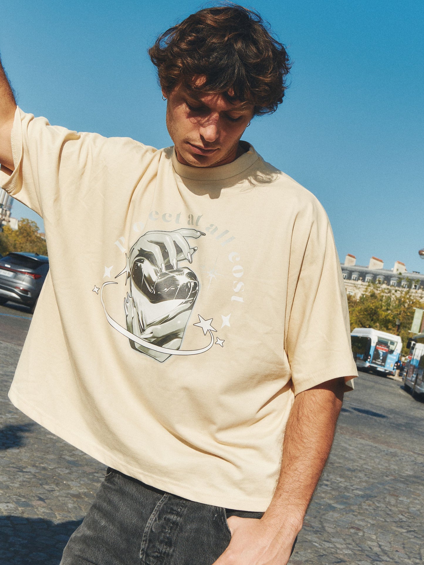 Protect At All Cost™ Premium Cream Tee – Paris Edition