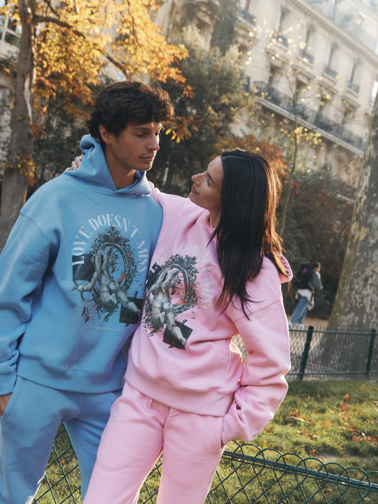 Love Doesn’t Miss™ Premium Blue Hoodie – Paris Edition