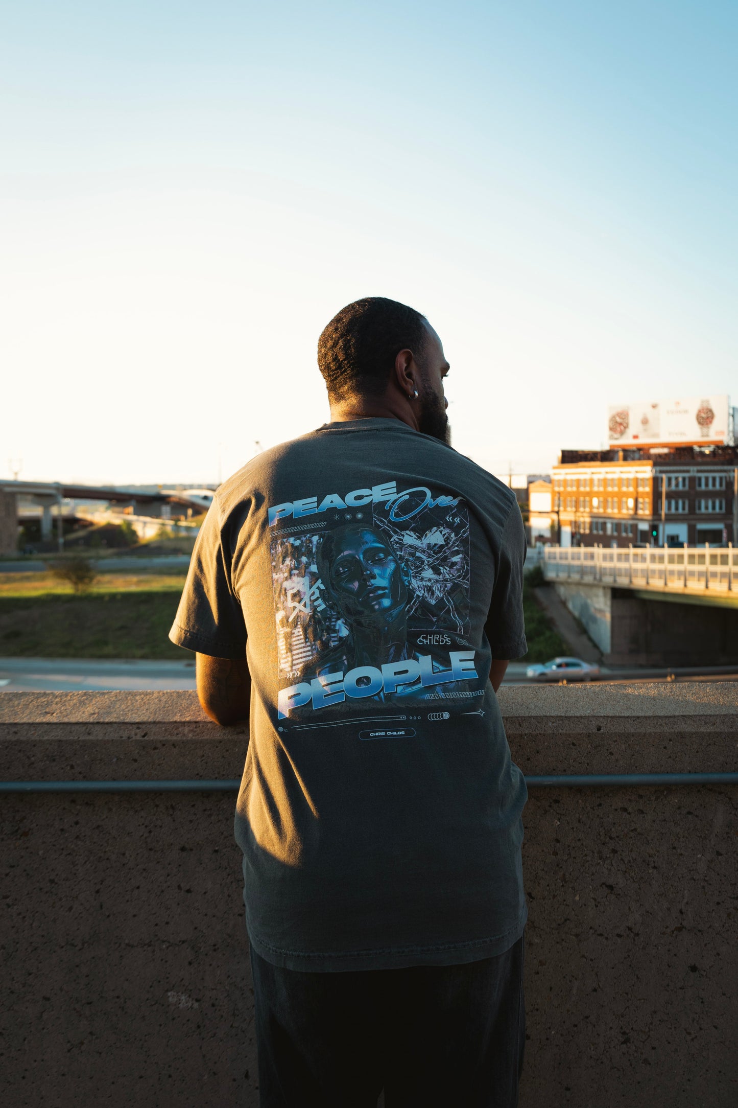 Peace Over People™ Premium Vintage Black Tee