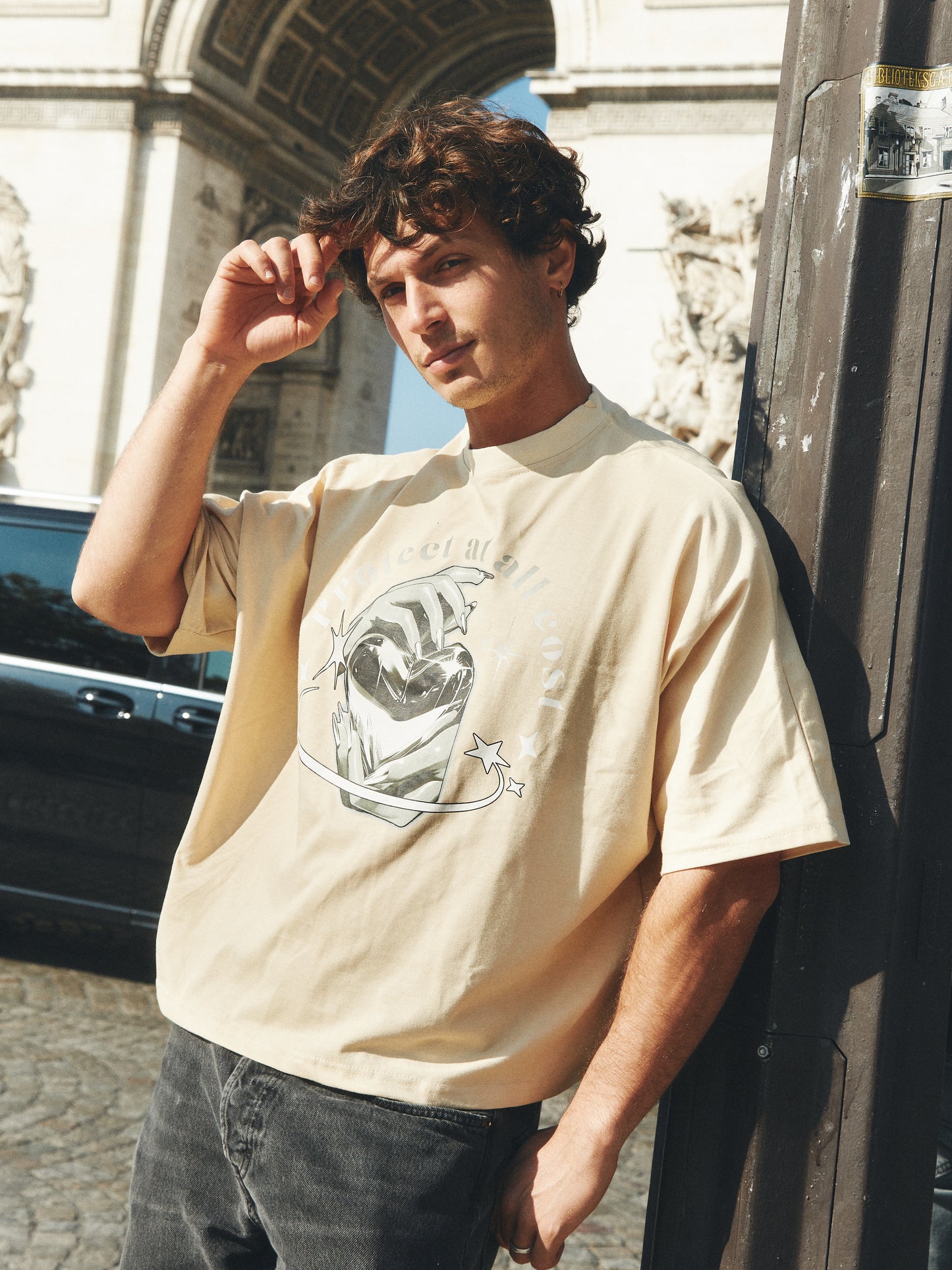 Protect At All Cost™ Premium Cream Tee – Paris Edition